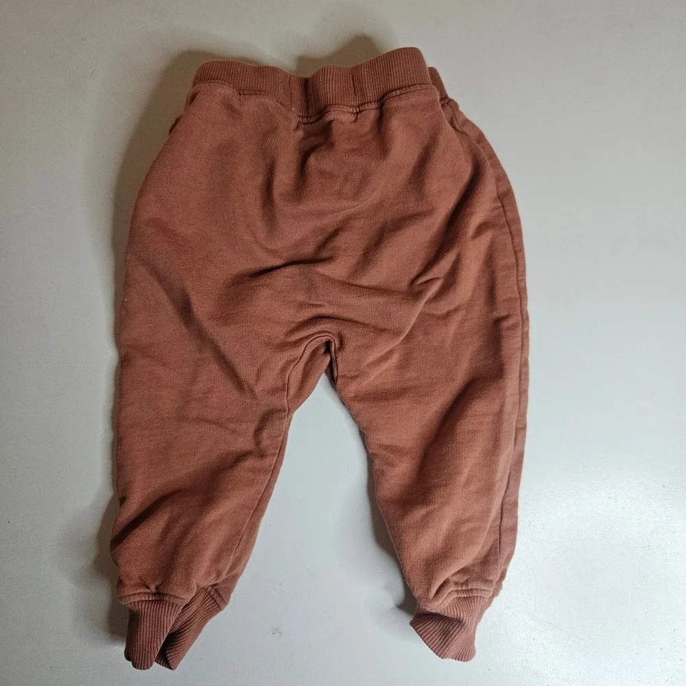 Pehr Organic Cotton Baby Bundle Ruffle Sweatshirt Joggers Muslin Romper 6-12M